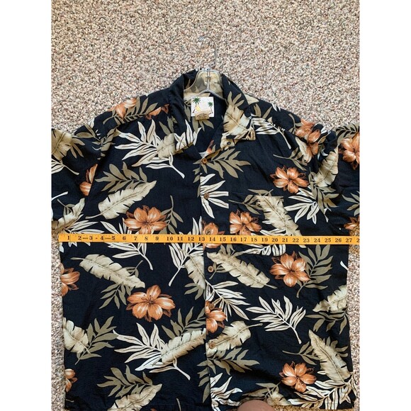 Banana Cabana mens Silk Hawaiian Camp Shirt Size XXL - Picture 6 of 7